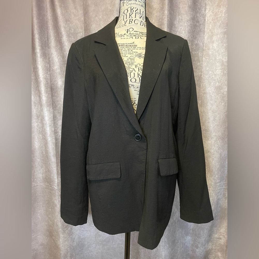 Chelsea28 Black Women's Lined Blazer Large